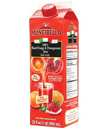 Mongibello 100 percent Fresh Squeezed Blood Orange and Pomegranate Juice