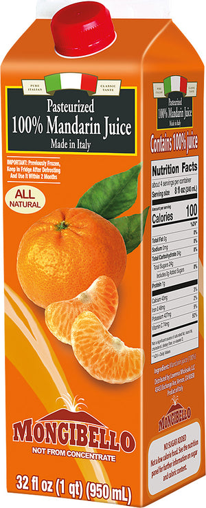 Mongibello 100% Fresh Squeezed Mandarin Orange Juice