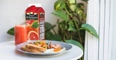 Healthy Breakfast with Blood Orange Juice