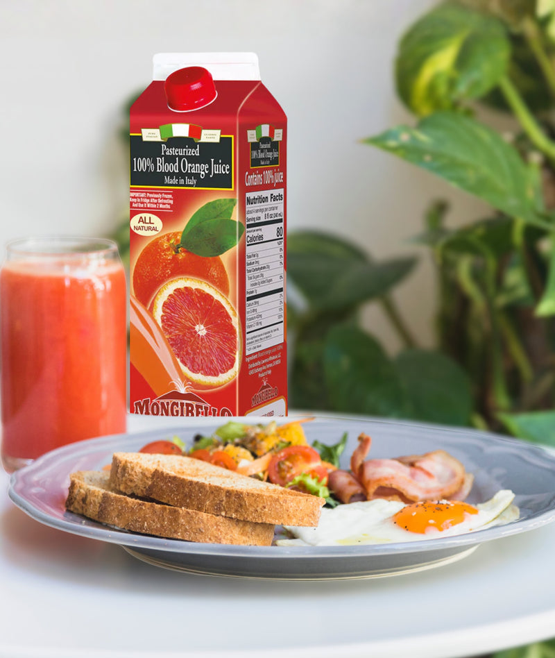 Healthy Breakfast with Blood Orange Juice